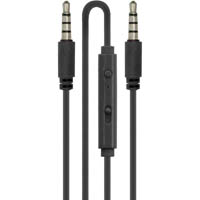 moki audio cable 3.5mm with inline microphone 900mm black