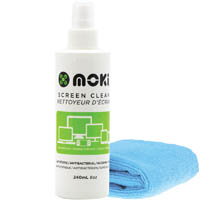 moki clean screen with microfibre cloth 240ml