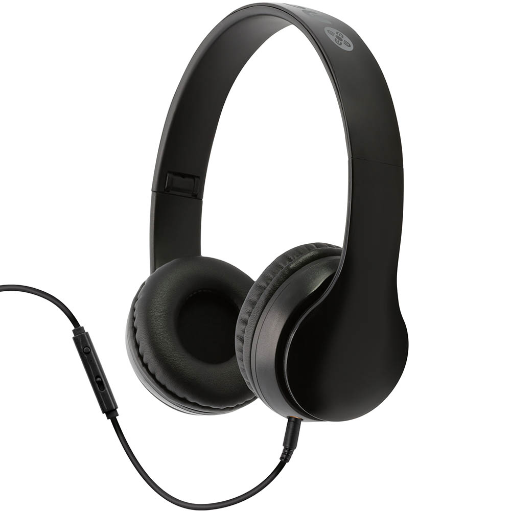 Image for MOKI FLIP HEADPHONES PLUS REMOVABLE 3.5MM AUDIO CABLE AND IN-LINE MIC BLACK from Coffs Coast Office National