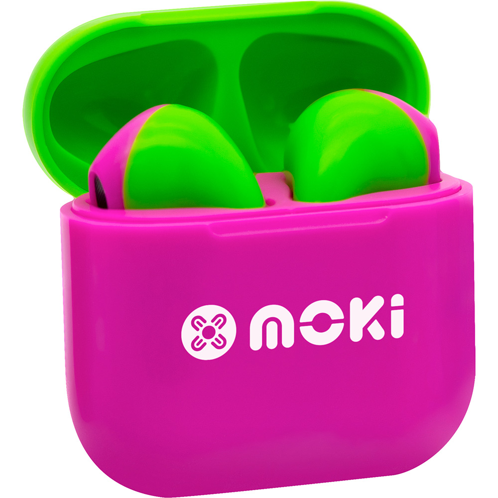Image for MOKIPODS MINI TWS EARBUDS VOLUME LIMITED FOR KIDS PINK/GREEN from Office National