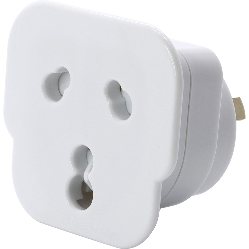 Image for MOKI TRAVEL ADAPTOR INBOUND SA/IND TO AU WHITE from Complete Stationery Office National (Devonport & Burnie)