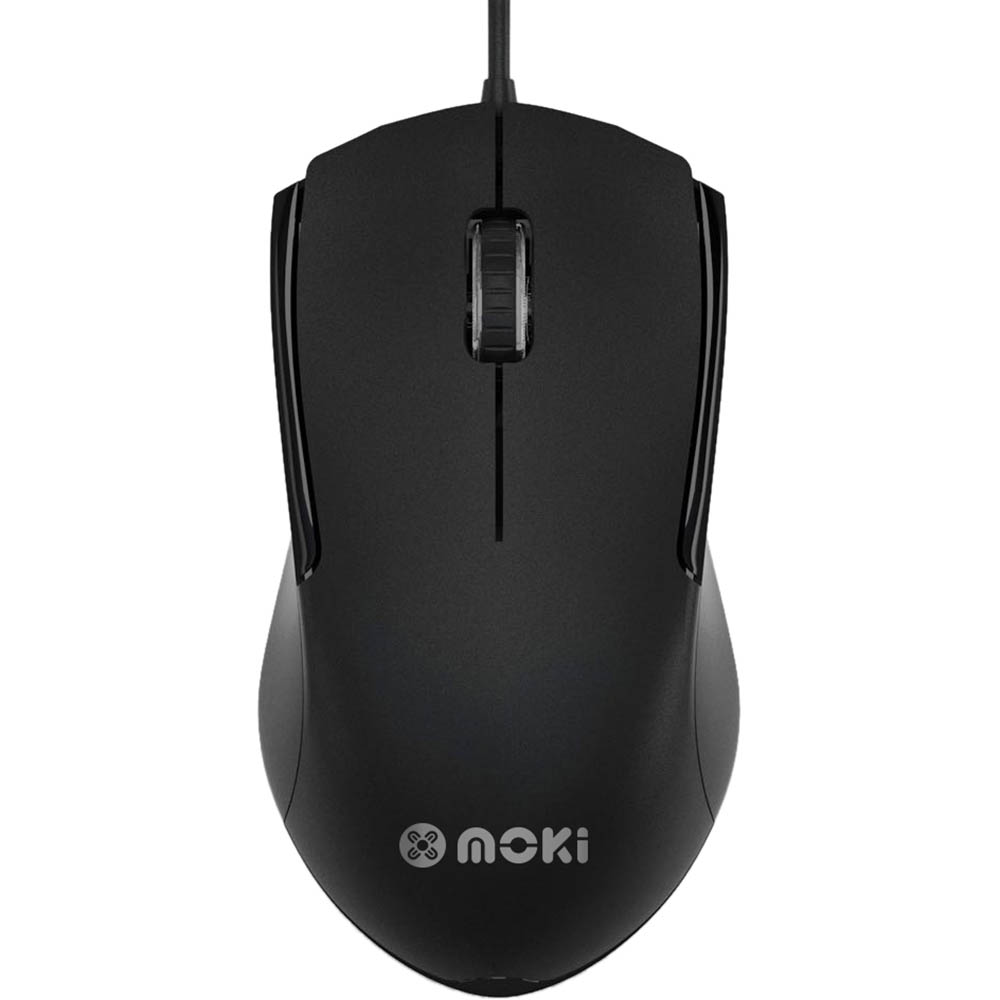 Image for MOKI OPTICAL MOUSE WIRED USB BLACK from Office National