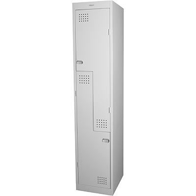Image for STEELCO PERSONNEL LOCKER 2 Z DOOR 380MM SILVER GREY from Mackay Business Machines (MBM) Office National