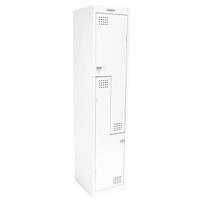 steelco personnel locker 2 z door 380mm white satin