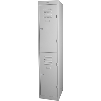 Image for STEELCO PERSONNEL LOCKER 2 DOOR LATCHLOCK 305MM SILVER GREY from Emerald Office Supplies Office National
