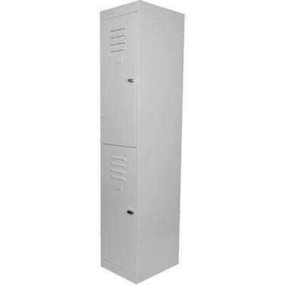 Image for STEELCO PERSONNEL LOCKER 2 DOOR LATCHLOCK 380MM SILVER GREY from Office National Perth CBD