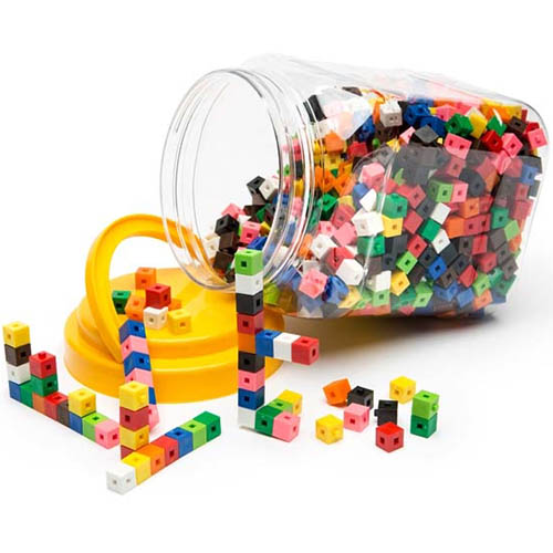Image for EDUCATIONAL COLOURS LINKING CUBES JAR OF 100 from Discount Office National