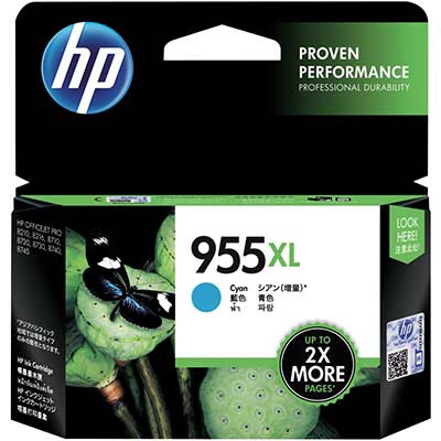 Image for HP L0S63AA 955XL INK CARTRIDGE HIGH YIELD CYAN from Office National Hobart