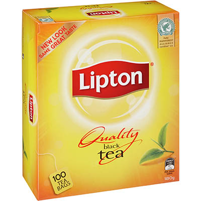 Image for LIPTON QUALITY STRING AND TAG TEA BAGS BOX 100 from Office National Capalaba