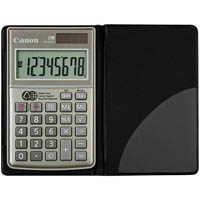 canon ls-63tg pocket calculator 8 digit grey/black
