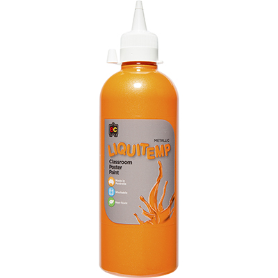 Image for EDUCATIONAL COLOURS LIQUITEMP POSTER PAINT 500ML METALLIC ORANGE from OFFICE NATIONAL CANNING VALE