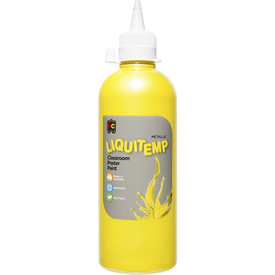 Image for EDUCATIONAL COLOURS LIQUITEMP POSTER PAINT 500ML METALLIC YELLOW from OFFICE NATIONAL CANNING VALE