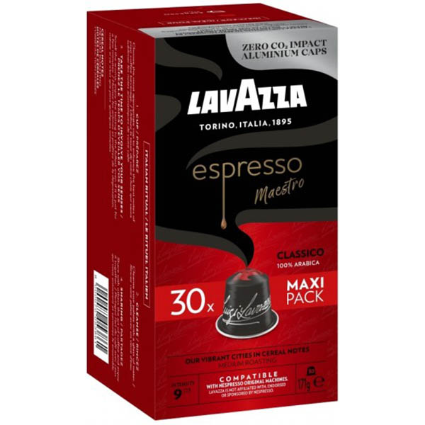 Image for LAVAZZA ESPRESSO NESPRESSO COMPATIBLE COFFEE CAPSULES CLASSICO PACK 30 from Office National Sydney Stationery