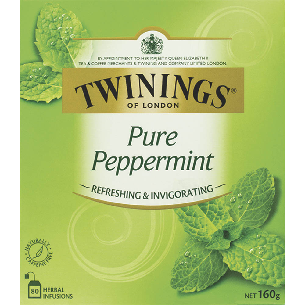 Image for TWININGS PURE PEPPERMINT TEA BAGS PACK 80 from Office National
