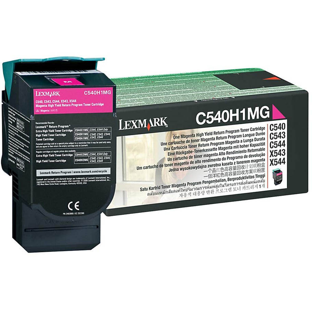 Image for LEXMARK C540H1MG TONER CARTRIDGE HIGH YIELD MAGENTA from PaperChase Office National