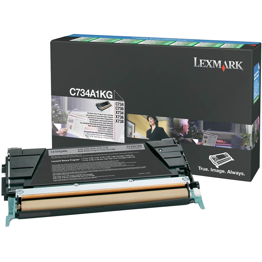Image for LEXMARK C734A1KG TONER CARTRIDGE BLACK from PaperChase Office National