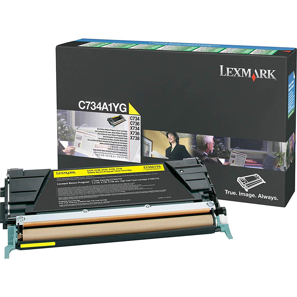 Image for LEXMARK C734A1YG TONER CARTRIDGE YELLOW from Chris Humphrey Office National