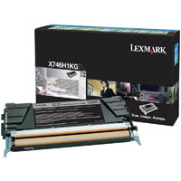 lexmark x746h1kg toner cartridge high yield black