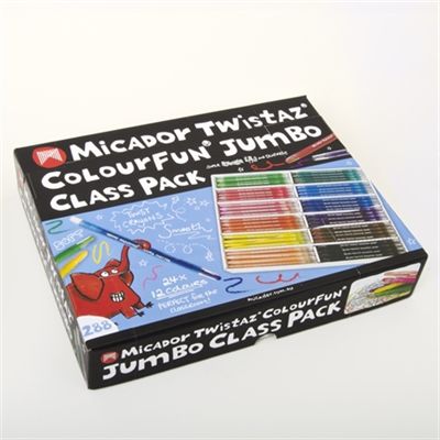 Image for MICADOR TWISTAZ RETRACTABLE CRAYONS ASSORTED PACK 288 from Surry Office National