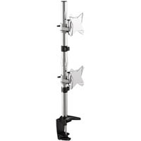 brateck dual vertical desk clamp monitor stand 160 x 115 x 940mm black