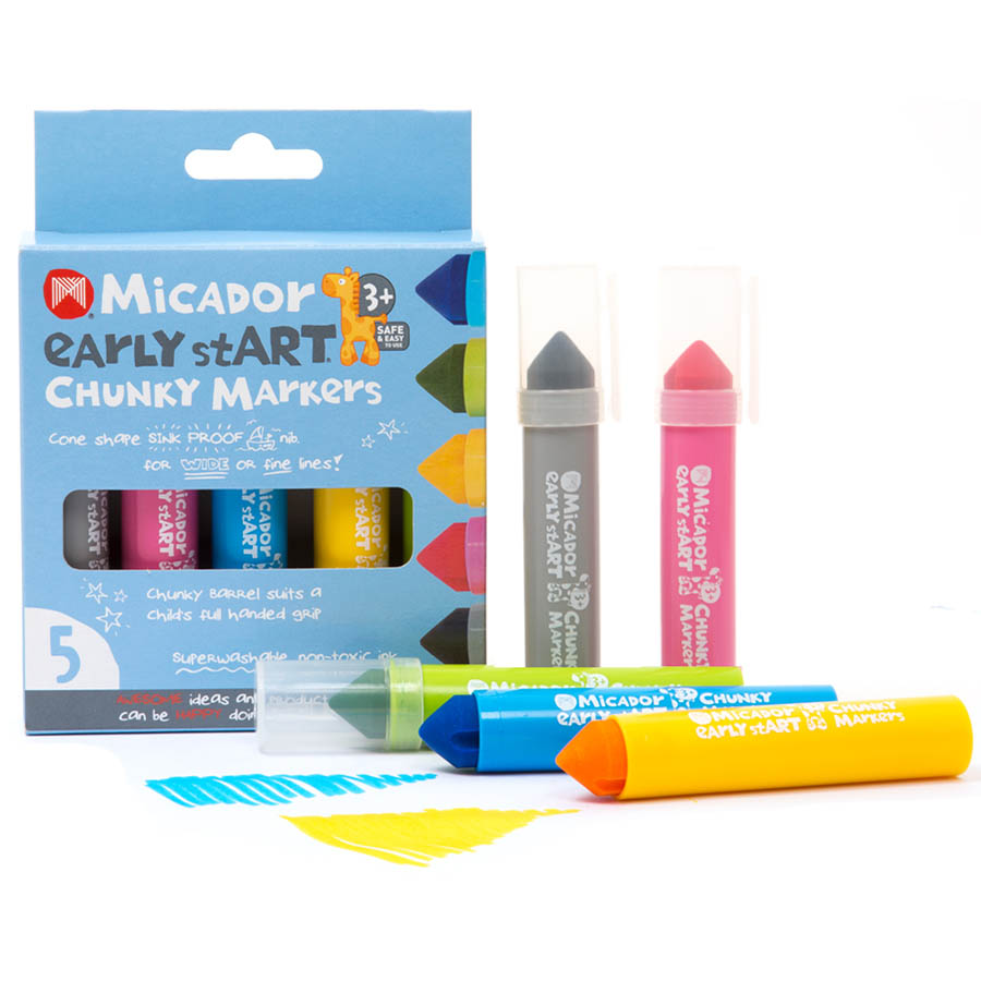 Image for MICADOR EARLY START SAFETY CHUNKY MARKERS PACK 5 from OFFICE NATIONAL CANNING VALE
