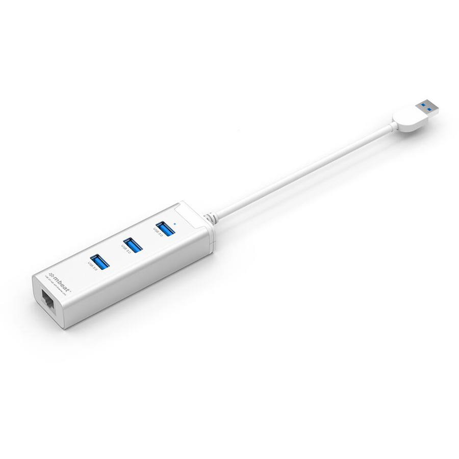 Image for MBEAT HAMILTON 3-PORT HUB USB-A 3.0 WITH GIGABIT LAN from OFFICE NATIONAL CANNING VALE
