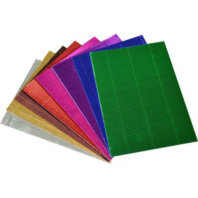 Image for RAINBOW METALLIC CORRUGATED BOARD A4 ASSORTED PACK 25 from OFFICE NATIONAL CANNING VALE