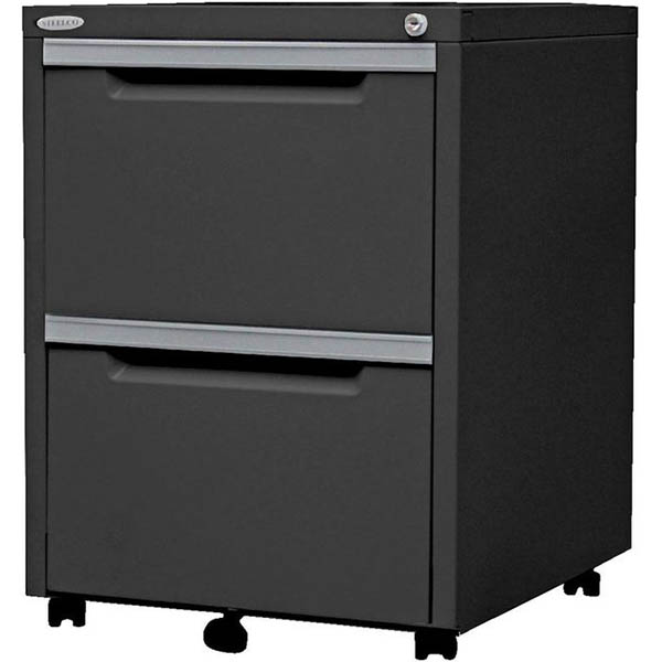 Image for STEELCO CLASSIC MOBILE PEDESTAL 2-DRAWER LOCKABLE 630 X 470 X 515MM GRAPHITE RIPPLE from Office National Perth CBD