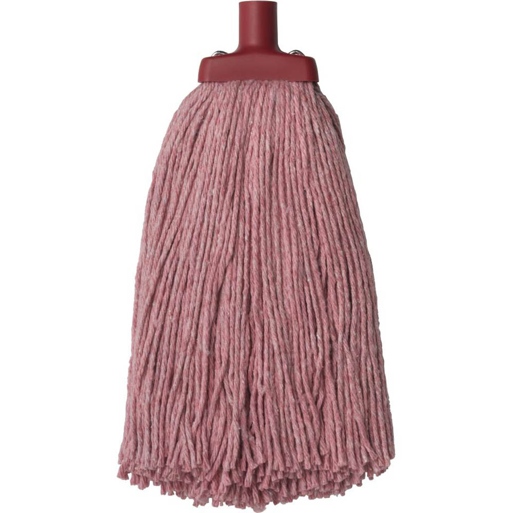 Image for OATES COLOUR CODE COTTON MOP HEAD 400G RED from Emerald Office Supplies Office National