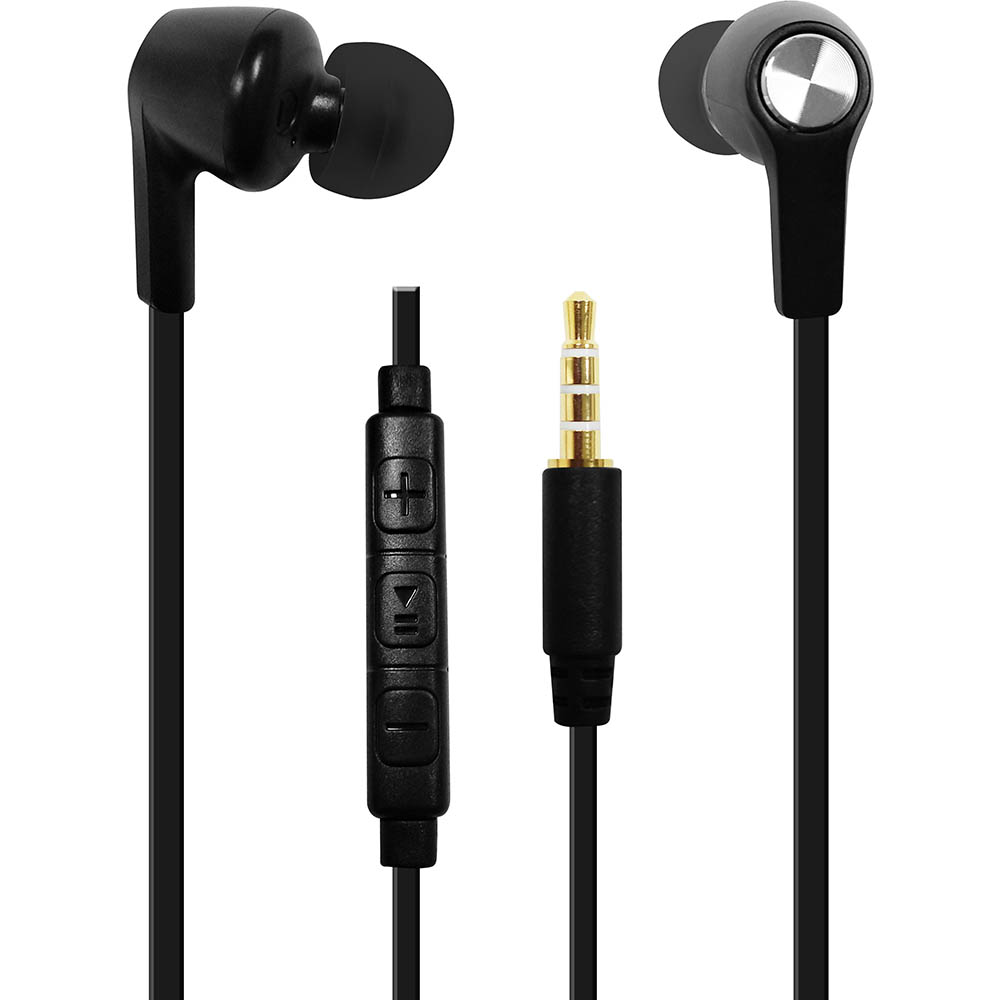 Image for SHINTARO 14SH-109VM STEREO EARPHONE INLINE MICROPHONE BLACK from PaperChase Office National