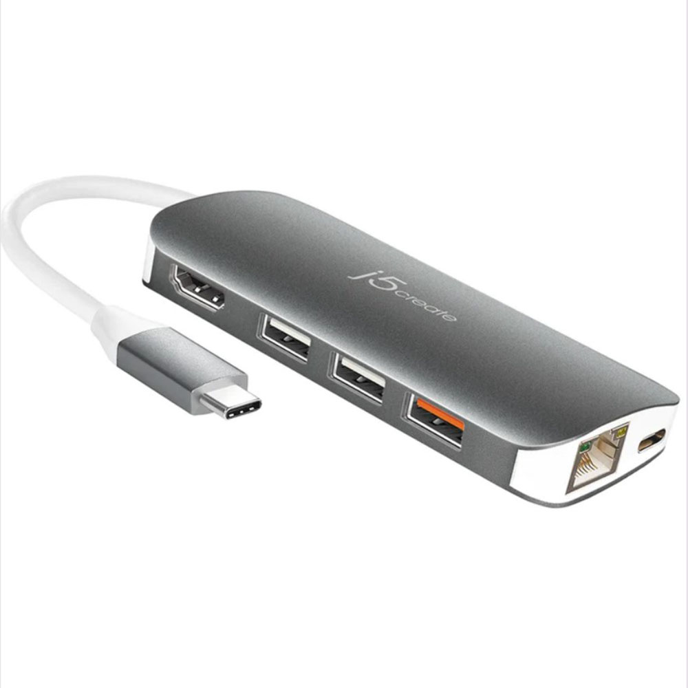 Image for J5CREATE USB-C MULTI ADAPTER 9 FUNTIONS IN 1 SILVER from Emerald Office Supplies Office National