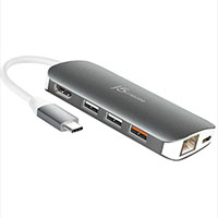 j5create usb-c multi adapter 9 funtions in 1 silver