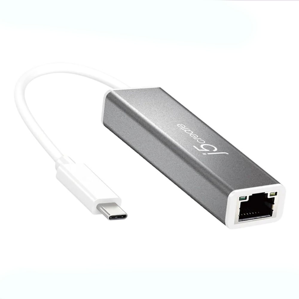 Image for J5CREATE USB-C TO GIGABIT ETHERNET ADAPTOR GREY from Office National Perth CBD