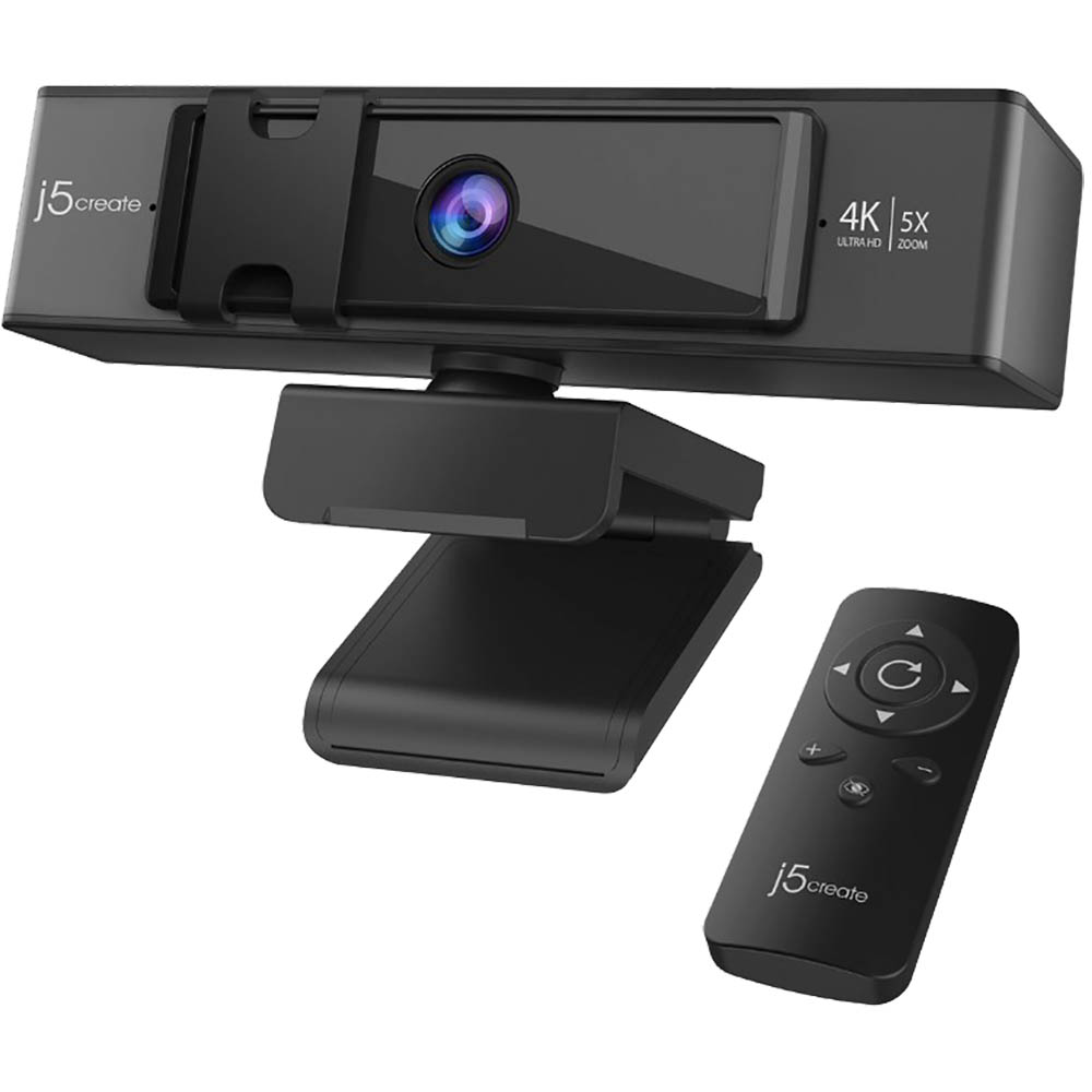 Image for J5CREATE USB 4K ULTRA HD WEBCAM WITH REMOTE CONTROL BLACK from Angletons Office National