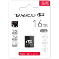 team group nano flash drive usb 2.0 16gb black