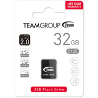 team group nano flash drive usb 2.0 32gb black