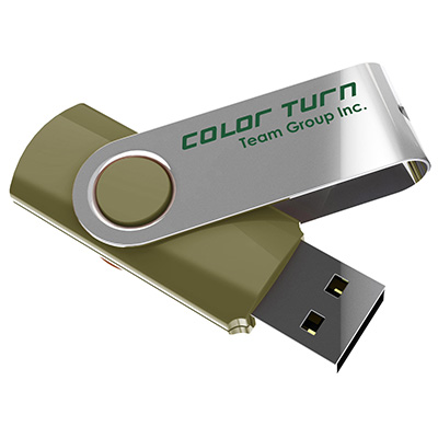 Image for TEAM GROUP COLOUR TURN FLASH DRIVE USB 2.0 32GB BROWN/SILVER from Mackay Business Machines (MBM) Office National