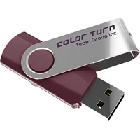 team group colour turn rotating flash drive usb 2.0 4gb purple/silver