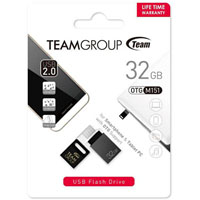 team group otg flash drive usb 2.0 32gb black
