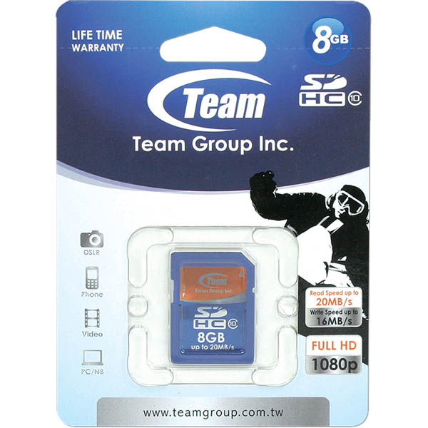 Image for TEAM GROUP MEMORY CARD SDHC 8GB CLASS 10 from Two Bays Office National