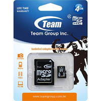 team group memory card micro sdhc 4gb class 10