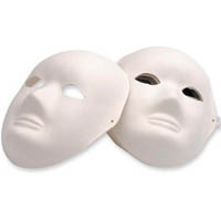 educational colours full face paper mache masks pack 24