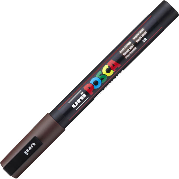 Image for POSCA PC-3M PAINT MARKER BULLET FINE 1.3MM DARK BROWN from Office National Perth CBD