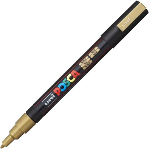 Image for POSCA PC-3M PAINT MARKER BULLET FINE 1.3MM GOLD from Discount Office National