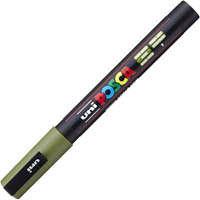 posca pc-3m paint marker bullet fine 1.3mm khaki green