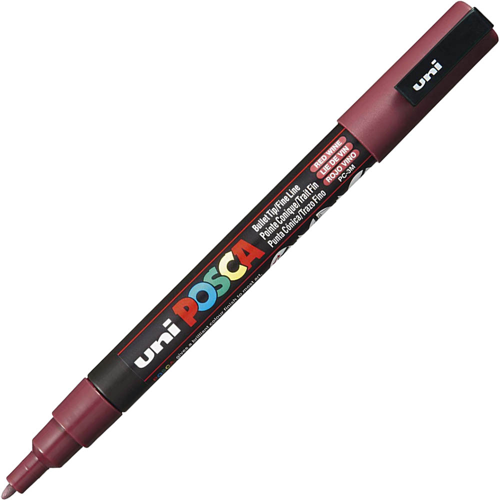 Image for POSCA PC-3M PAINT MARKER BULLET FINE 1.3MM RED WINE from Emerald Office Supplies Office National