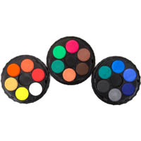 koh-i-noor watercolour paint disc assorted pack 18
