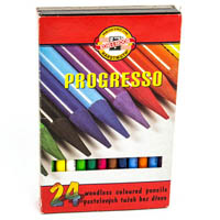 koh-i-noor progresso woodless coloured pencils assorted pack 24