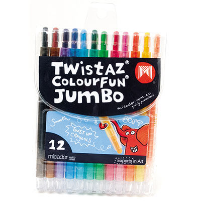 Image for MICADOR TWISTAZ RETRACTABLE CRAYONS ASSORTED PACK 12 from Surry Office National