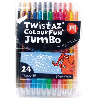 Image for MICADOR TWISTAZ RETRACTABLE CRAYONS ASSORTED PACK 24 from OFFICE NATIONAL CANNING VALE